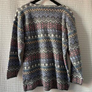 Vintage Croquet Club 1990s-style boatneck drop-shoulder sweater women's XL